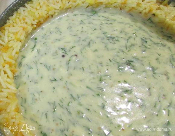 Вылить заливку на консервы.