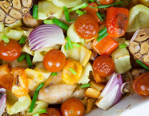 Блюдо готово. Перед подачей можно посыпать какой-нибудь зеленью. Я выбрала зеленый лук.