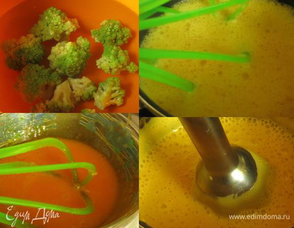 Капуста к этому времени сварилась. Опустим капусту в холодную воду для сохранения цвета.
Ставим соус на водяную баню. Взбиваем постоянно. Добавляем сок половины лимона, вино, ставим на самый маленький огонь, постоянно взбиваем венчиком. Загустевший соус взбиваем блендером, даем воздушность блюду.