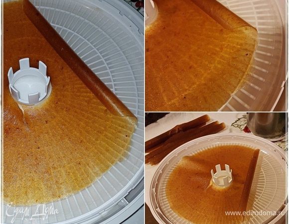 Жужжал дегидратор часов десять. 
Вот что получилось. 
