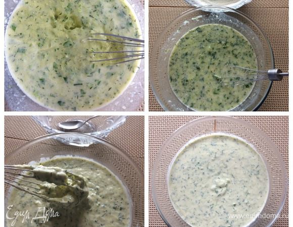 Перемешать и начать постепенно добавлять муку. Я написала в ингредиентах максимальное количество муки, которое может понадобиться. Как мы знаем, может уйти муки плюс/минус, зависит от муки, размера яиц и густоты кефира. Должно получиться тесто для блинов. Но опять, кто-то любит блины прозрачные, кто-то потолще, так что приноравливаемся под свой вкус. Тесто для блинов тщательно вымешиваем, чтобы никаких мучных комочков не осталось. Оставляем тесто отдыхать минуть 20. 