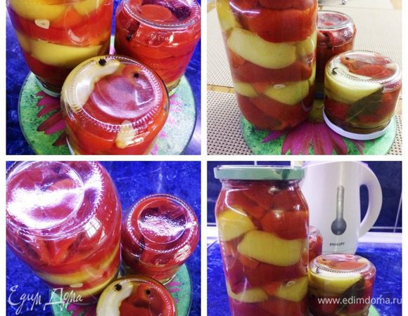 Наполненные банки заливаем маринадом и закрываем крышками, Переворачиваем и отправляем под теплое одеяло до полного остывания.

