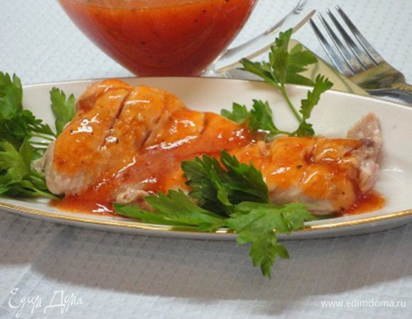 Подавать с зеленью петрушки.