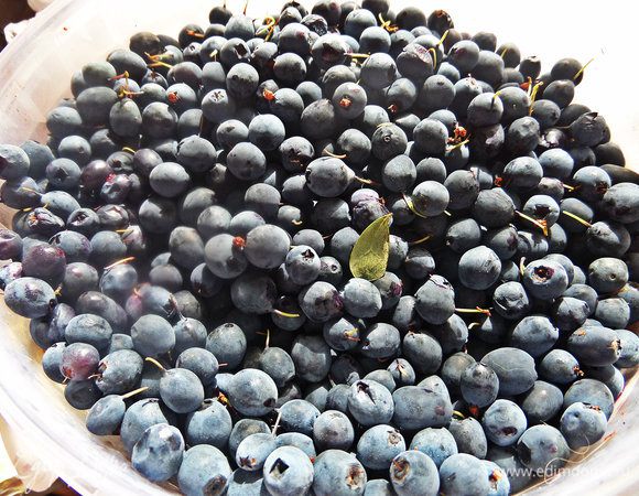 Одну порцию будем запекать с голубикой.