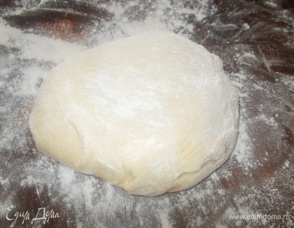 Выложите тесто на слегка посыпанную мукой поверхность. 
