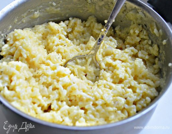 Снять готовое ризотто с огня.