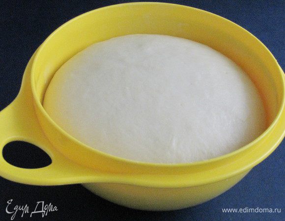 Через два часа тесто отлично поднялось.