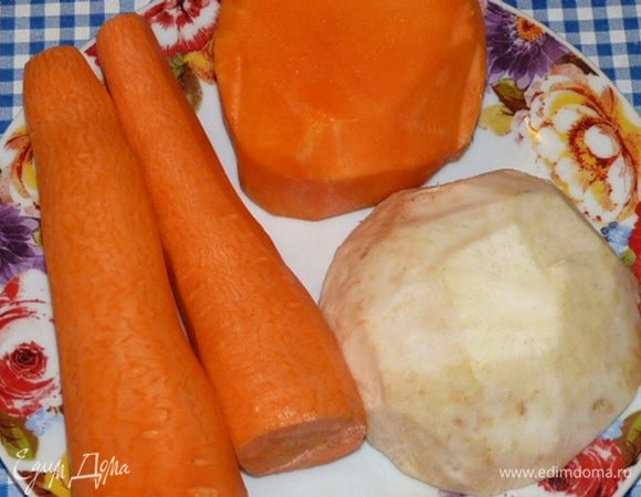 Очистить овощи.