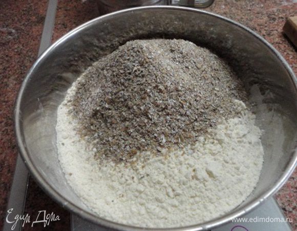 И 50 г пшеничных отрубей смешать.