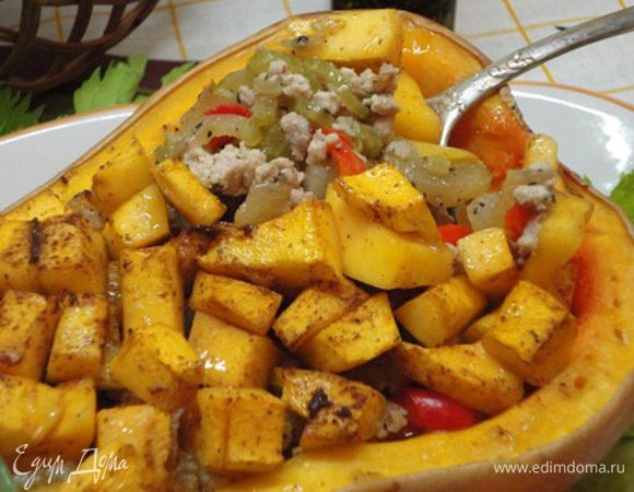 Через час фольгу снимаем и оставляем запекаться еще на 15 минут, чтобы тыква подзолотилась. Не переживайте, тыква совершенно готова и, главное (для меня), не превратилась в пюре или бесформенную массу. Каждый кусочек чувствуется.