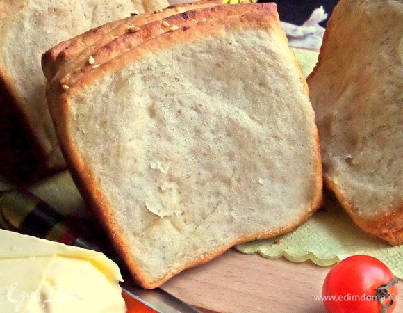 Получился мелко—пористый, но очень вкусный!