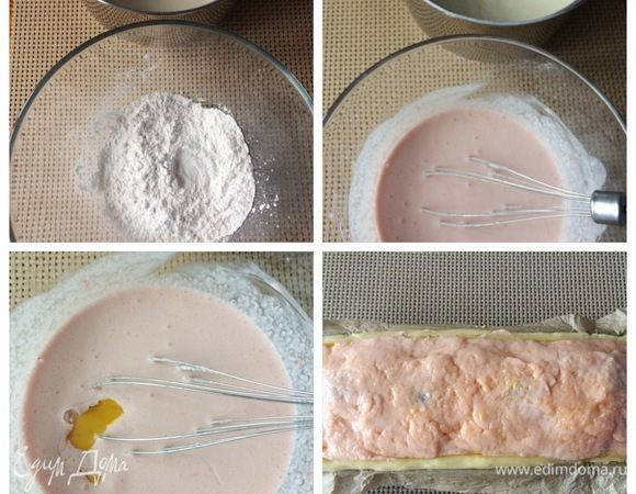 В отдельной емкости смешаем пудинг с небольшим количеством  молочной смеси. Перемешиваем. 
В полученную смесь вводим 2 желтка, взбиваем венчиком. Соединяем оставшуюся молочную смесь с полученной пудингово-яичной массой. Ставим на газ и варим крем, доведя до кипения, постоянно помешивая венчиком. 
Выливаем еще кипящий крем в форму на яблоки.
