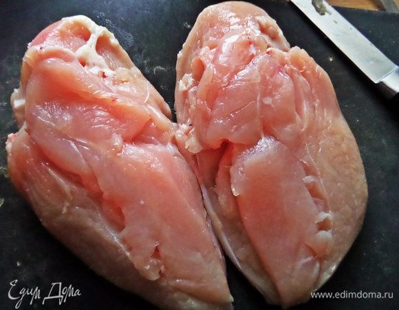 Филе обрабатываем от жилок.