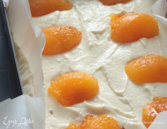 Творожную массу выложите в форму, выстеленную бумагой для запекания. Если вы используете свежие абрикосы, снимите с абрикосов кожицу, разрежьте напополам и в произвольном порядке выложите на будущую запеканку, слегка «утопив» их в массе. Если у вас под рукой оказались консервированные, то тщательно просушите их от сиропа и также выложите в запеканку. Выпекайте запеканку в течение 40 — 60 минут при температуре 150°С. Следите за своей духовкой! Главное — не пересушить ее и дождаться, когда она схватится. В общем, выдержать идеальный баланс! Если вам хочется более румяной корочки, за 5 — 10 минут до готовности прибавьте температуру до 180°С. Дайте запеканке остыть, разрежьте ее на порционные кусочки и наслаждайтесь!