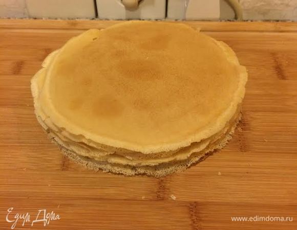 Блинчики жарить только с одной стороны.