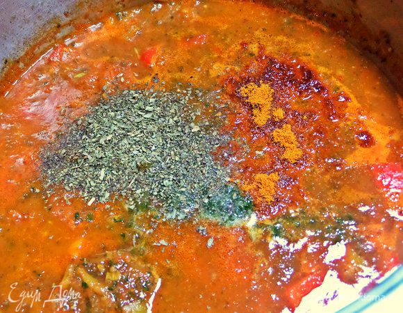 Приправить, посолить.