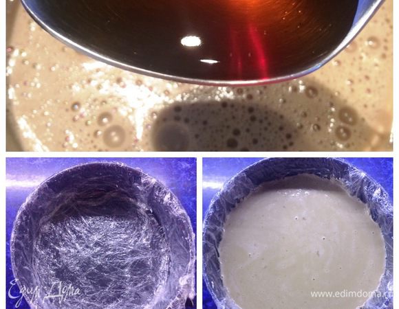 Также добавляем и кофейный ликер. Остужаем. Подготовим форму, если она не силиконовая, то обтягиваем пленкой. Залить панна котту и поставить форму в морозилку до полного застывания, примерно на 3 — 4 часа.