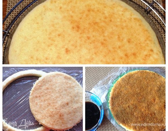  Остужаем на решетке. Вырезаем круг по размеру панна котты.