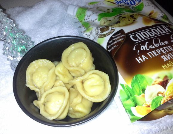 Подавать с майонезом ТМ «Слобода» на перепелиных яйцах.