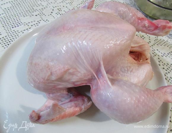 Тушку цыпленка вымыть и дать хорошо обсохнуть.