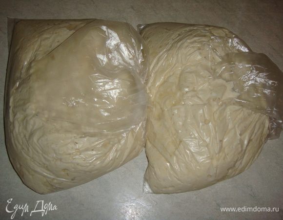 Тесто через 2 часа.