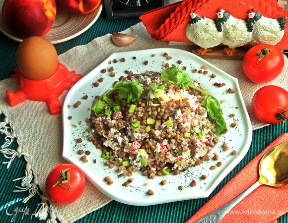 Украсить зеленью.