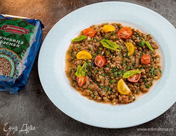 По желанию украсить томатами черри. Вкусное постное блюдо готово!