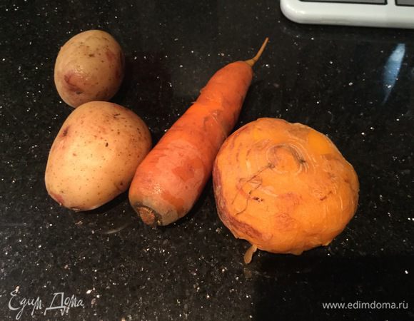 Репу, морковь и картофель заранее отварите.