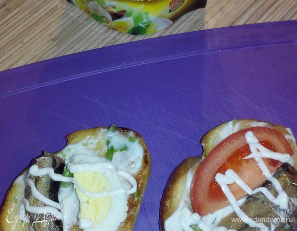 Формируем наши бутерброды.