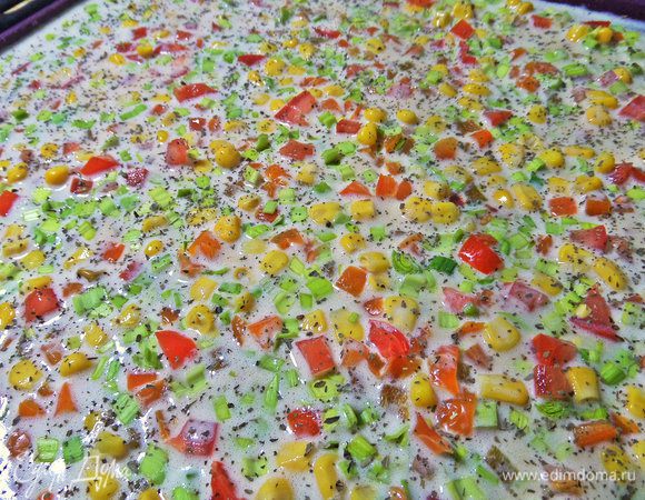 Сверху посыпала базилик и петрушку.