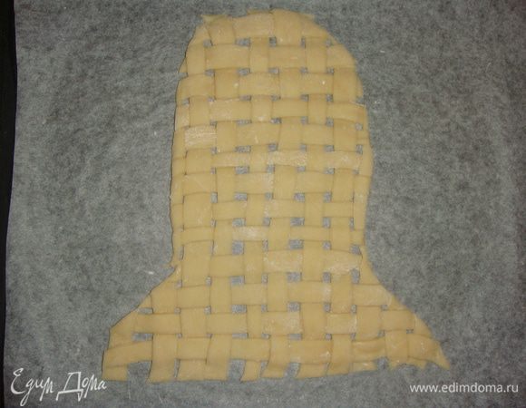 Вот такая получится заготовка для будущего лаптя.