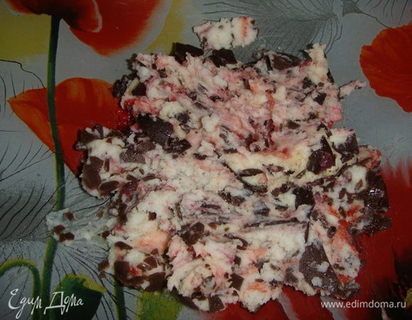 Для начинки размять вилкой глазированные сырки.