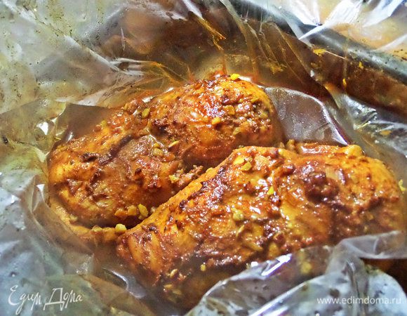 Обрезаем пакет. Если нужно так подавать, можно в раскрытом виде допечь минут 5.