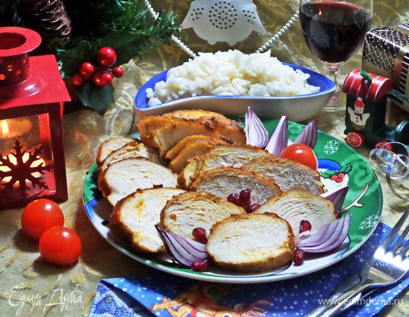 Например, с рисом.