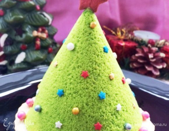 Готовила я эти пирожные к 14 января, на День рождения моего любимого брата. Выглядело пирожное очень эффектно, лучше, чем на фото (к сожалению, фото — не мой конек!).
