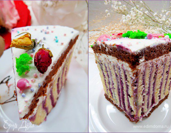 Ну и самое интересное в тортике-рулете это, конечно, разрез.