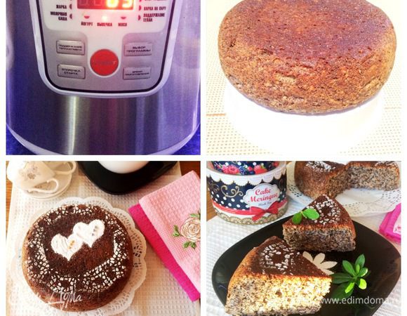 Выставляем программу «Выпечка» и время. Изначально планировала 65 минут, но моей мультиварке не хватило этого времени, понадобилось еще 30 дополнительных минут.
В духовке пирог будет печься минут 30 — 40 при 180°С. Проверяем на сухую лучинку.
Остужаем, украшаем по желанию или без украшений. Нарезаем порционно и зовем всех на чай.