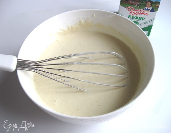 Так выглядит тесто после смешивания.