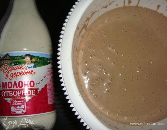 Еще раз взбиваем и даем постоять тесту 5 минут.