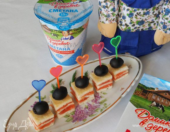 Канапе с блинами и семгой готовы! Приятного аппетита! С масленицей!