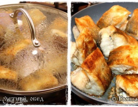 И чтобы не соблазниться раньше времени, убавим огонь до самого возможного минимума и накроем сковороду крышкой, дадим минуток около десяти потомиться.