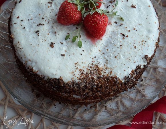 Подаем пирог-торт.