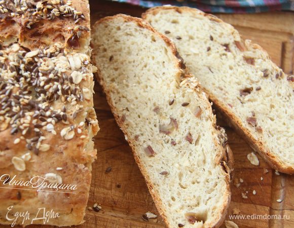 Сладкий домашний хлеб хорош с холодным молоком. На здоровье!