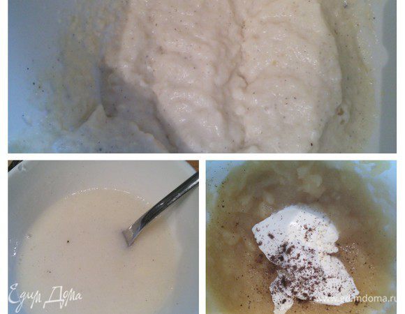 Для крема замочить желатин в небольшом количестве холодной воды. Смешать в миске сливочный сыр (у меня филадельфия) с яблочным пюре и ванилью (в оригинале корица, но она уже присутствует в яблочном слое, поэтому я положила в крем щепотку молотой ванили). Взбить венчиком, чтобы не было комочков. Отжать желатин и растворить его. Я ставлю в микроволновку на самом низком режиме буквально на 1-2 минуты. 1 ложку крема размешать в желатине, затем можно соединить остальной крем с желатином. 