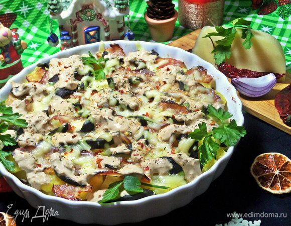 Украсить зеленью и тут же подавать.