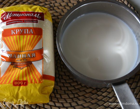 Смешать воду с молоком.