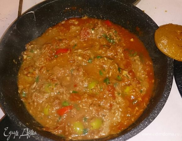 Все перемешиваем и хорошо прогреваем.