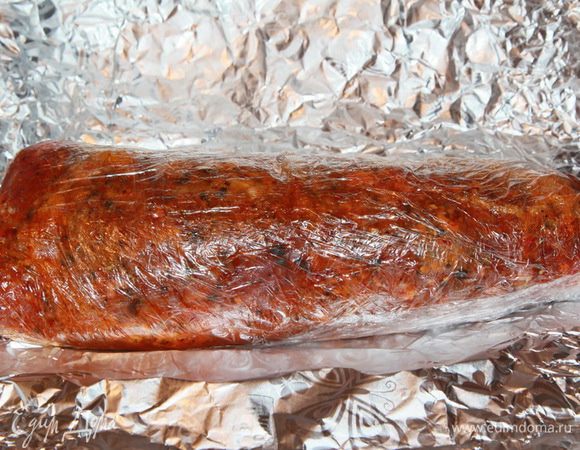 Через 12 часов раскрываем мясо.