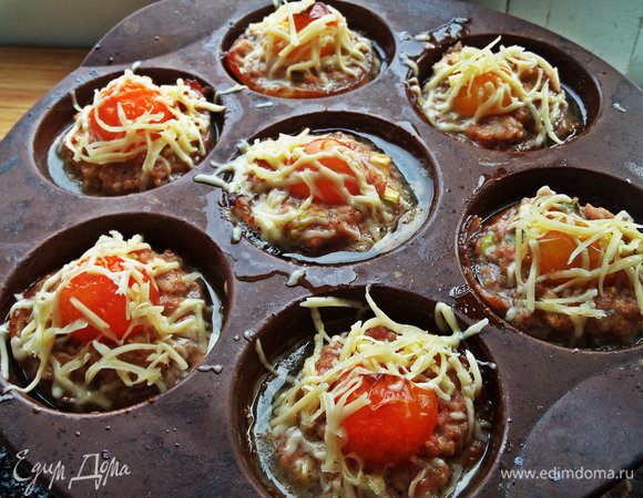 В порционных тоже в конце вытащить и посыпать сыром.