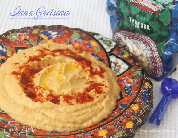 Хумус с лимонным соком и бананом готов!